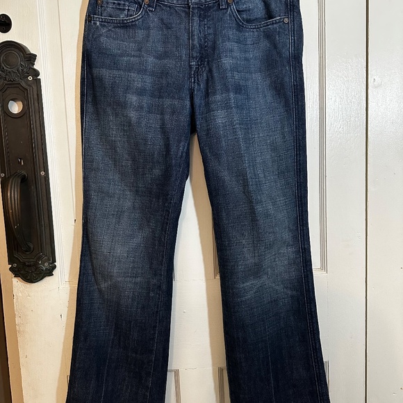 7 Seven for All Mankind A Pocket Jeans Y2k Dark Wash - Picture 2 of 12
